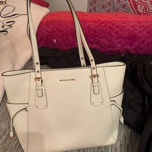 white mk purse